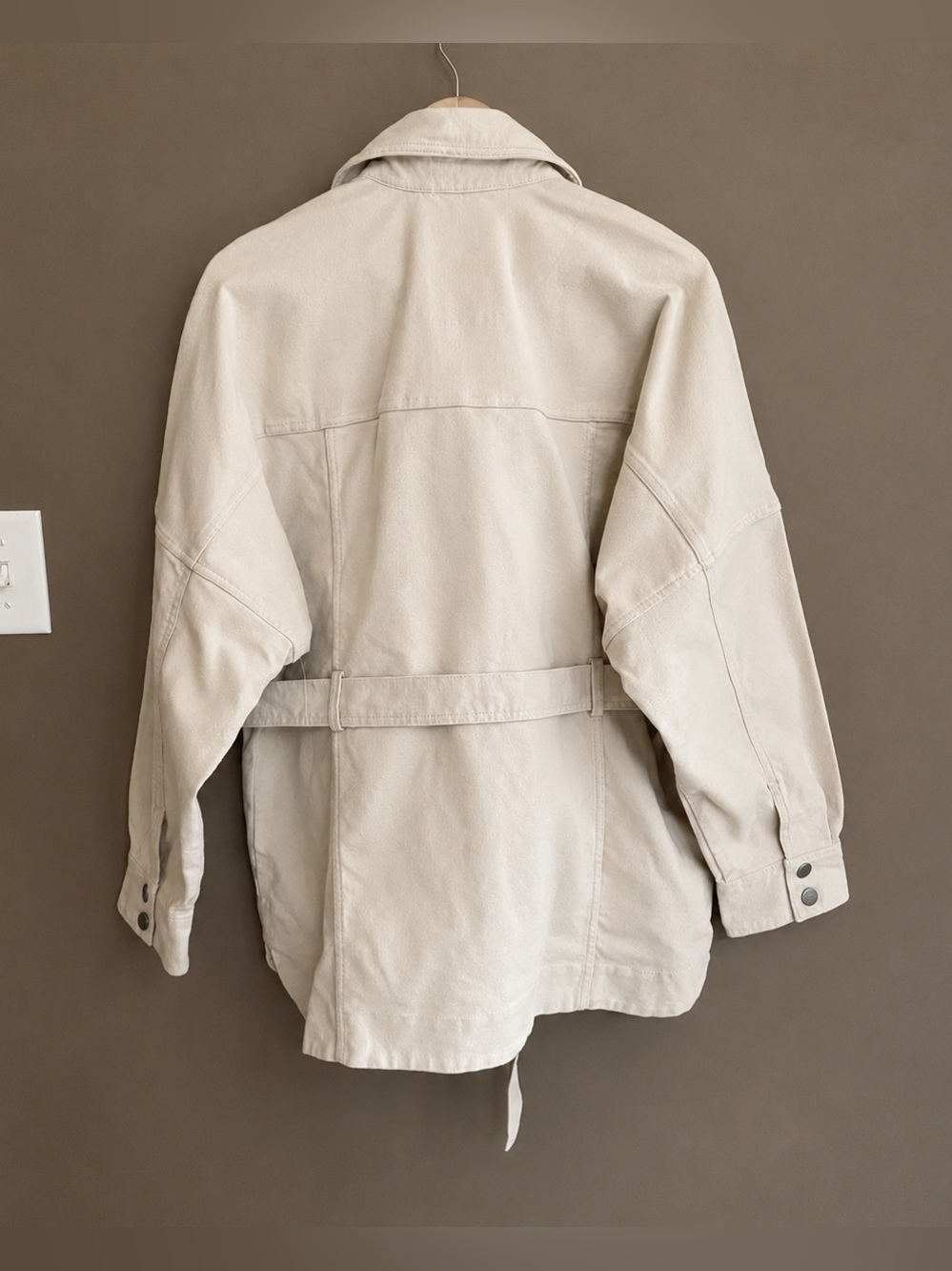 Free People We The Free Clyde Shirt Jacket • Cream • Medium - Picture 4 of 4